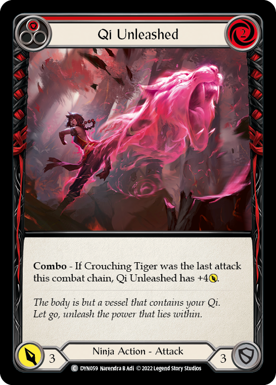 Qi Unleashed (Red) [DYN059] (Dynasty)  Rainbow Foil