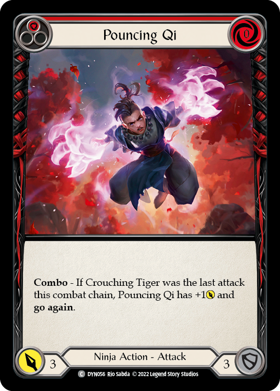 Pouncing Qi (Red) [DYN056] (Dynasty)  Rainbow Foil