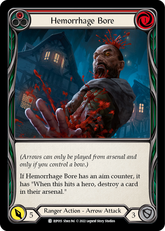 Hemorrhage Bore (Red) [RIP015] (Outsiders Riptide Blitz Deck)