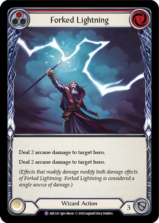 Forked Lightning [U-ARC120] (Arcane Rising Unlimited)  Unlimited Rainbow Foil